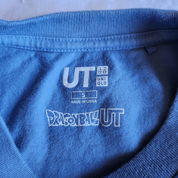 UNIQLO UT x Dragon Ball Z Super Trunks Fusion HAAA! Blue S Anime Graphic T-Shirt - Picture 4 of 7